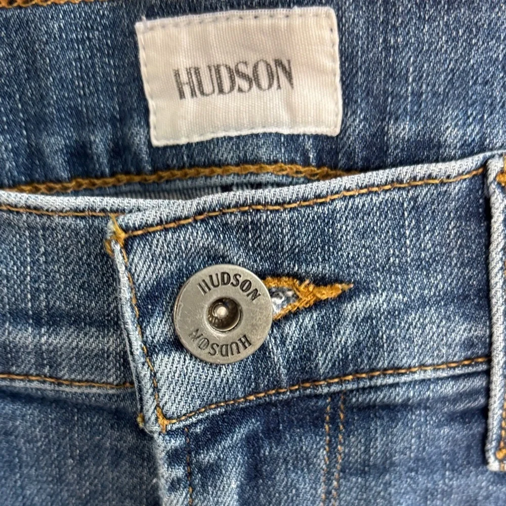 Hudson Jeans Byron Straight Distressed Blue Denim Jeans sz 32